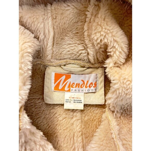 Mendlos Fashions Vintage Faux Fur Lined Coat With Toggle Closures Large Fits Med - Picture 4 of 6